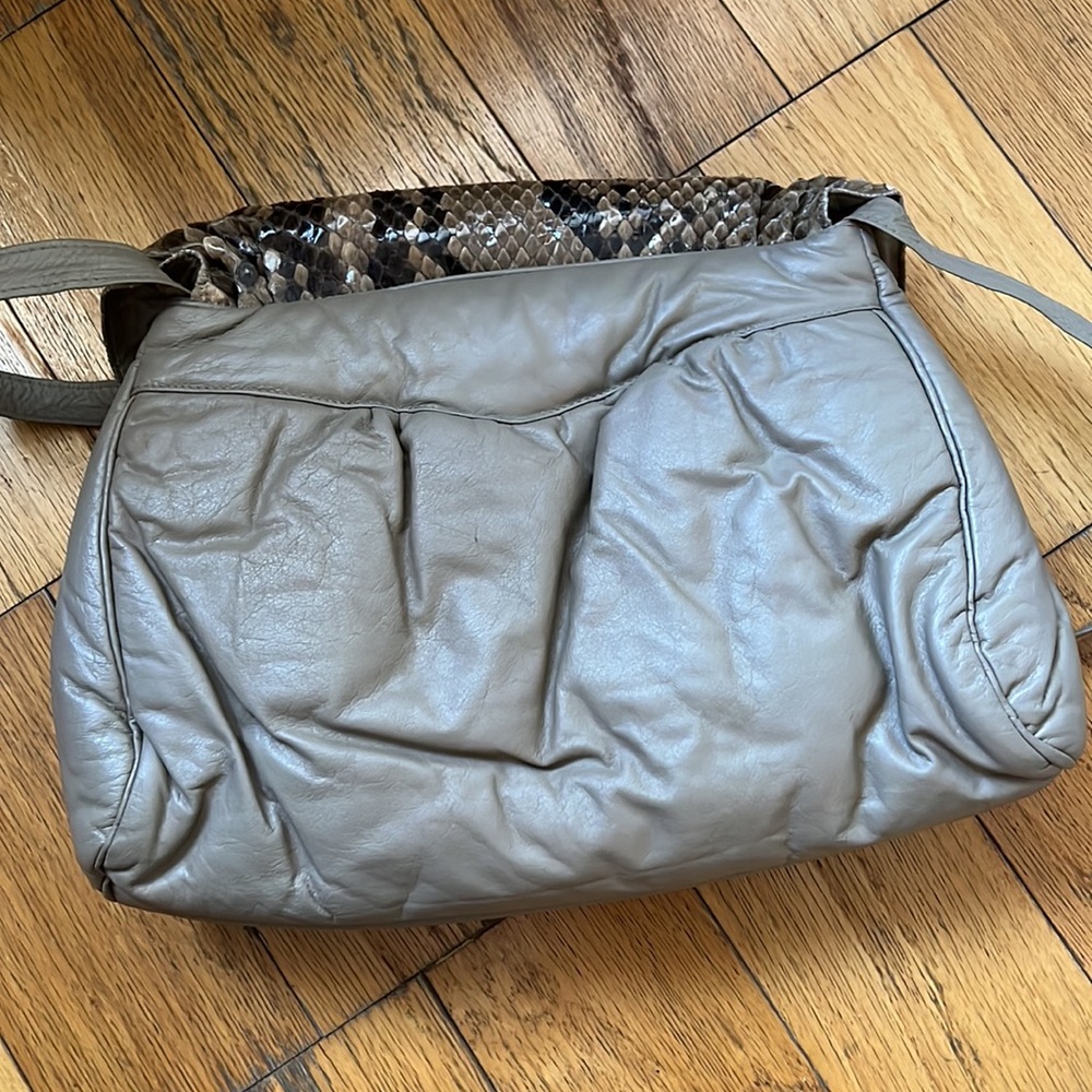 Handbag Real Genuine Python And Leather 14”X12”, … - image 7